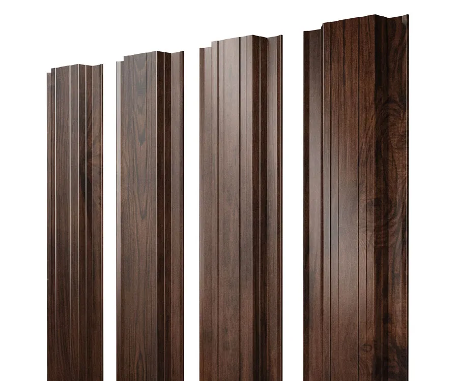 Штакетник Прямоугольный с прямым резом 0,45 Print Elite Cherry Wood TwinColor