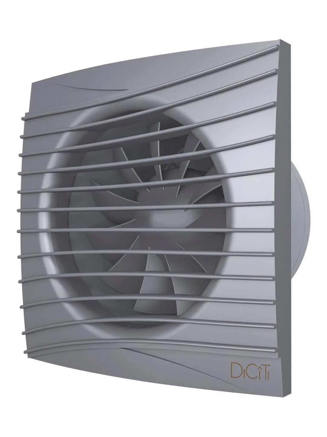 Вентилятор накладной SILENT D125 обратный клапан Dark gray metal DICITI