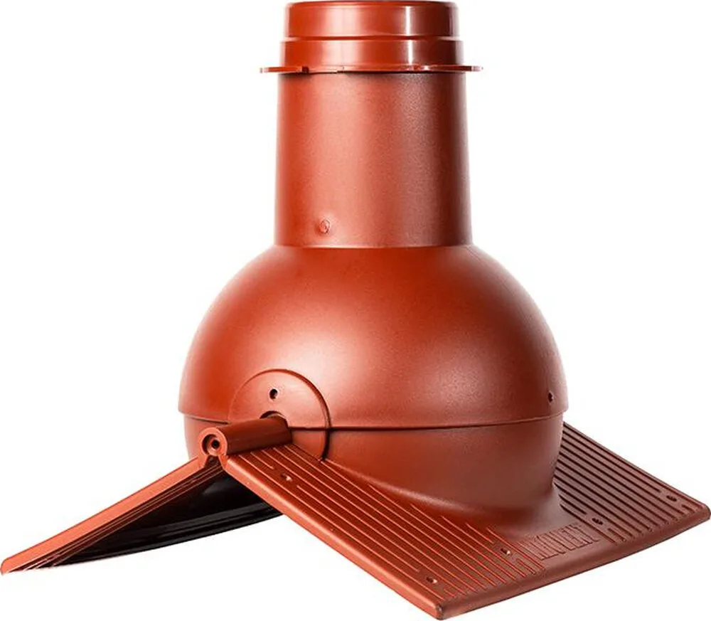 Вентиль коньковый Krovent Пайп Кон (Pipe-Cone) красно-коричневый