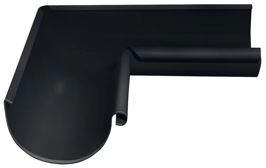 Угол желоба внешний Optima Matt 90гр 125мм RAL 9005