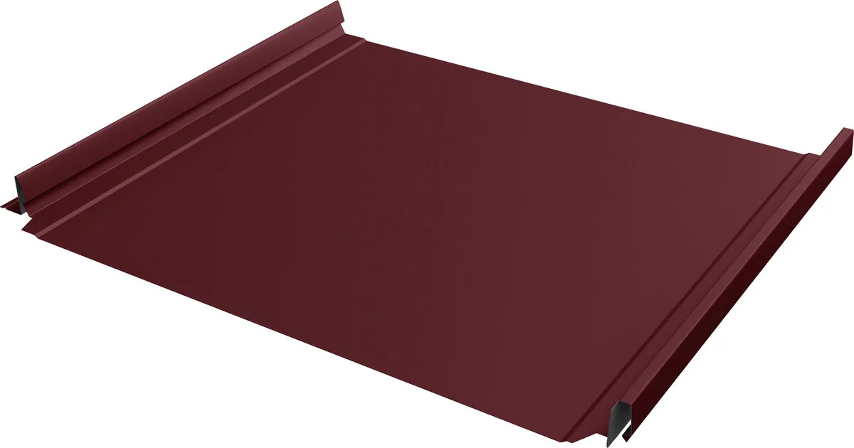 Кликфальц Про Grand Line 0,45 Drap СТ с пленкой на замках RAL 3005 красное вино