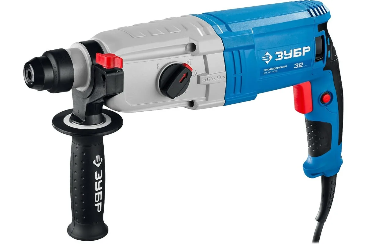 Перфоратор Зубр Профессионал SDS-Plus 1100Вт, 32мм, кейс (ЗП-32-1100 К)