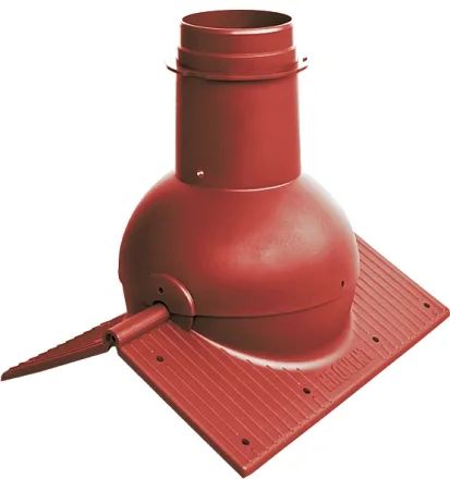 Коньковый элемент Krovent Pipe-Cone красный