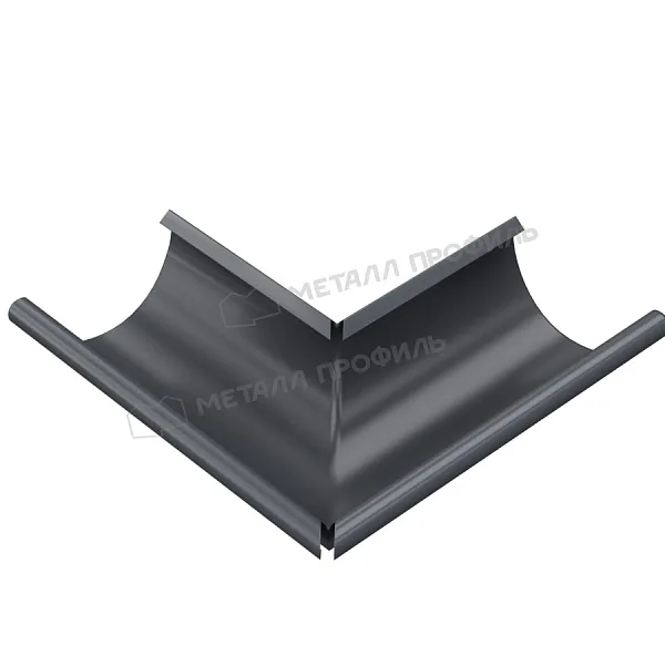 Угол желоба наружный МЕТАЛЛ ПРОФИЛЬ Foramina PUR D150 Ral 7024