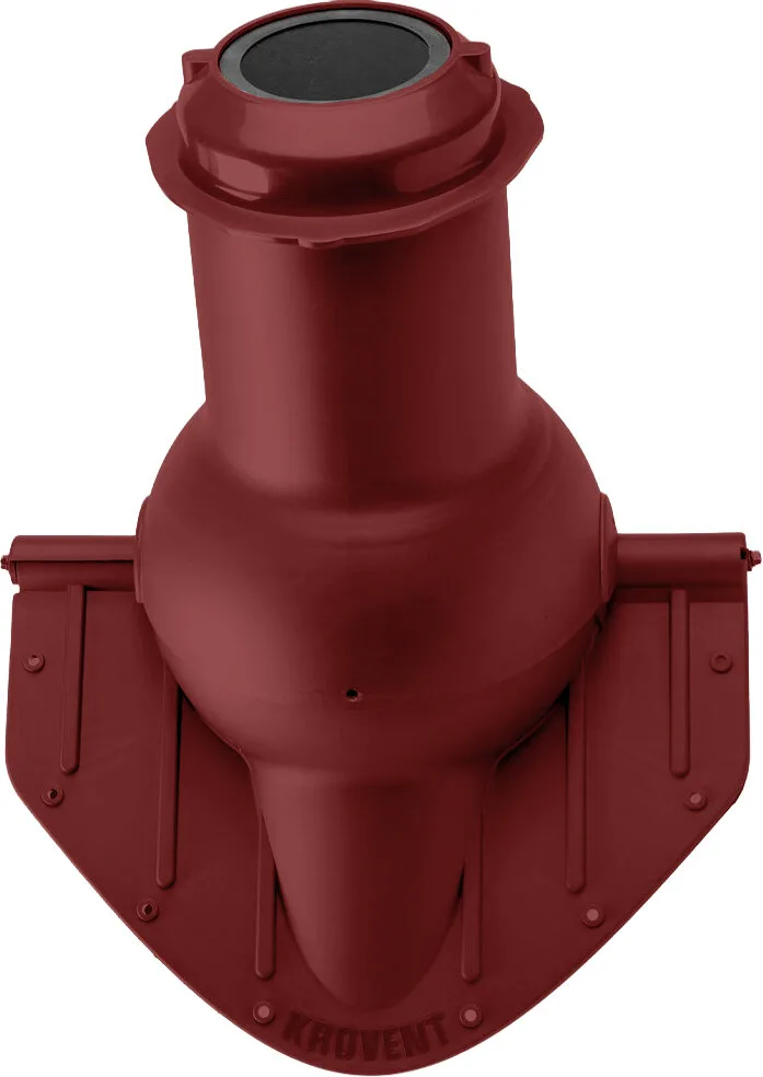 Выход вентиляции коньковый Krovent Пайп Кон (Pipe-Cone) 125 изолированный красный