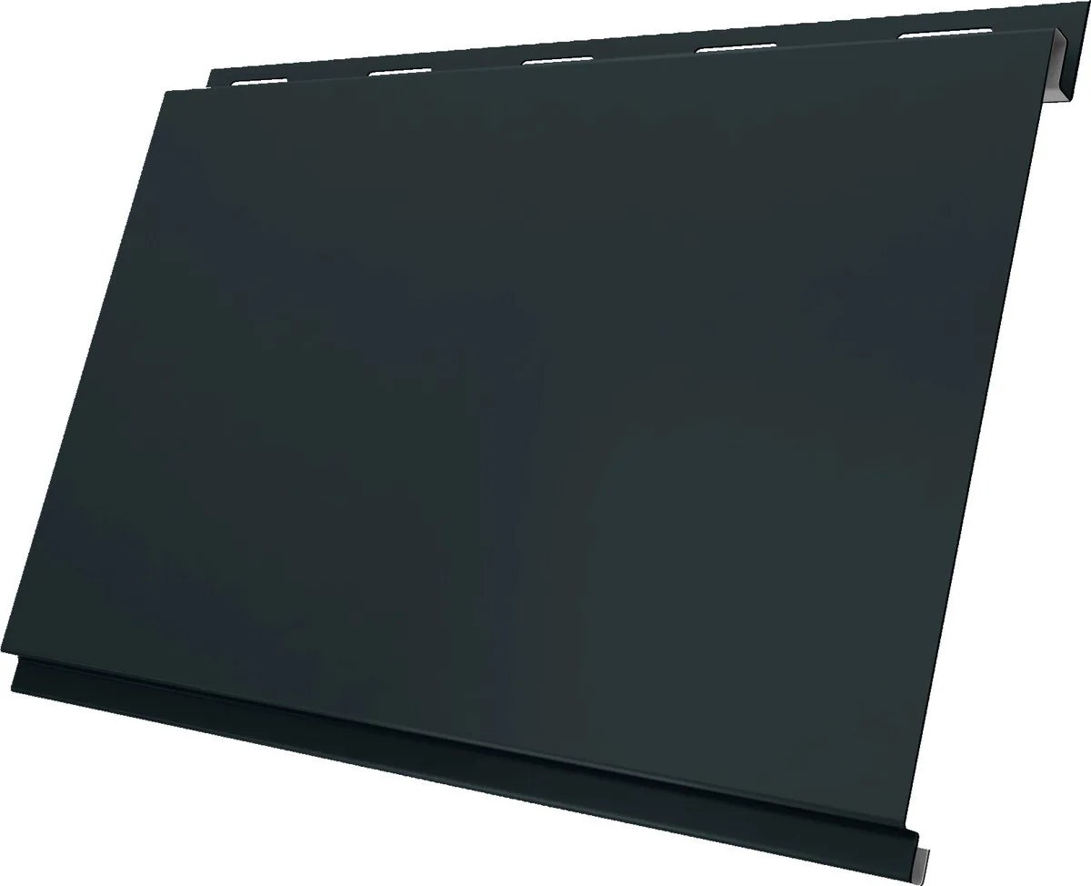 Сайдинг металлический Вертикаль классик Grand Line 0,5 PurPro матовый с пленкой RAL 7016 антрацитово-серый