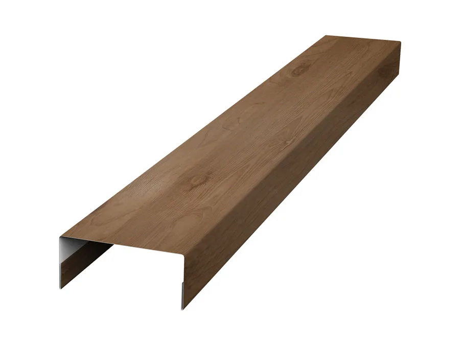 Крышка забора для горизонтального монтажа штакетника 0,45 Print Premium Pine Wood Fresh (2,5м)