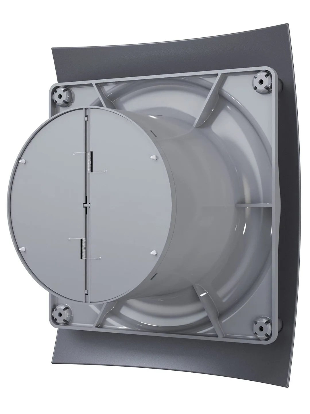 Вентилятор накладной BREEZE D125 обратный клапан Dark gray metal DICITI