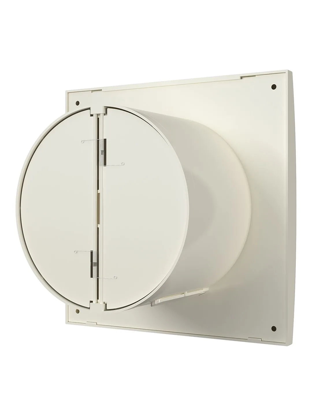 Вентилятор накладной AURA D125 обратный клапан Ivory DICITI