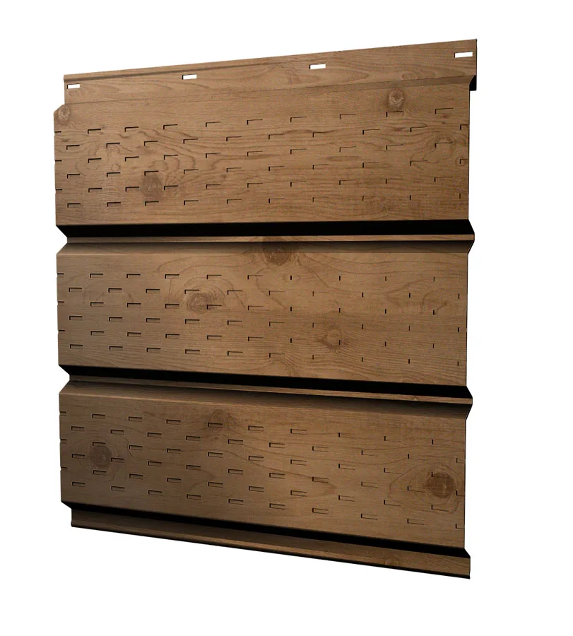 Софит металлический полная перфорация 0,45 Print Premium с пленкой Pine Wood Fresh