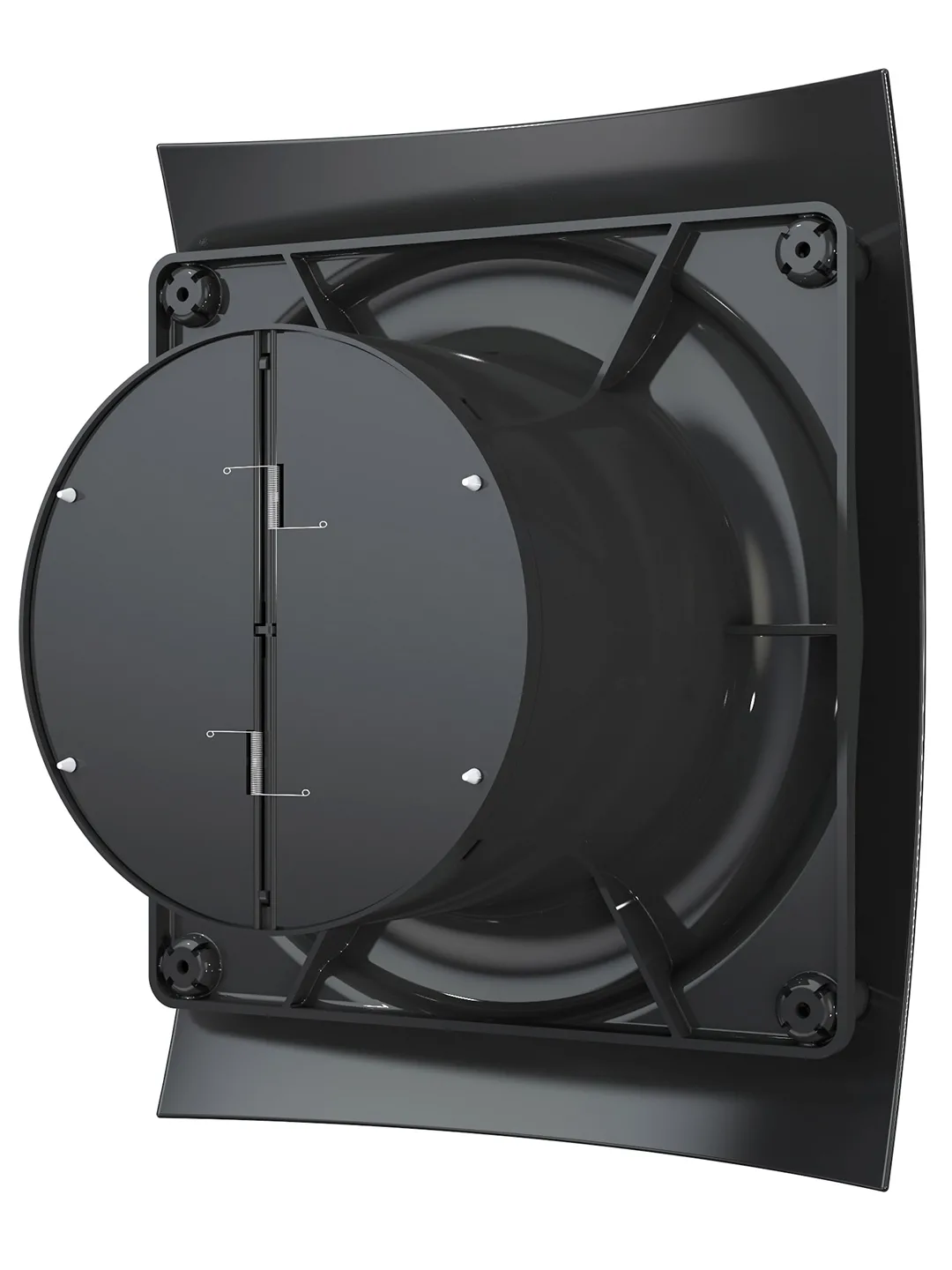 Вентилятор накладной BREEZE D125 обратный клапан Obsidian DICITI