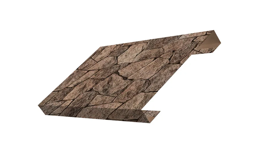 Ламель лицевая 150 жалюзи Texas 0,45 Print Elite с пленкой King Stone TwinColor