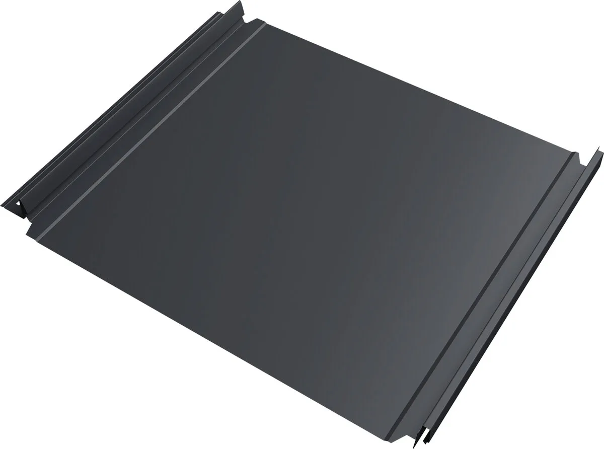 Кликфальц Double Pro Grand Line 0,5 Полидэкстер TwinColor с пленкой на замках RAL 7024 мокрый асфальт