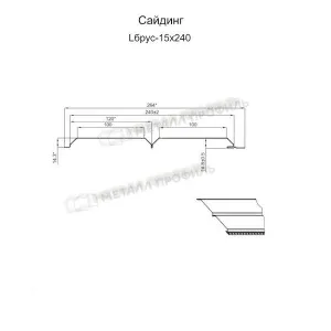 Сайдинг L-брус-15х240, ECOSTEEL-01-Белый Камень ПР-0.5