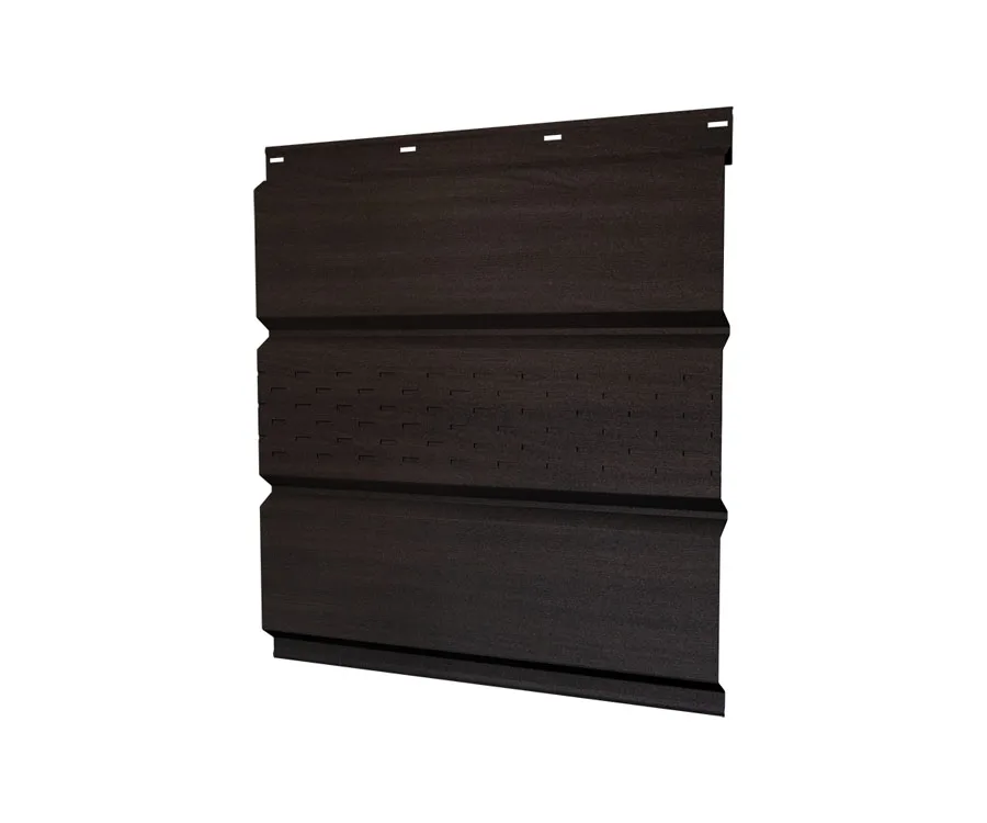 Софит металлический центральная перфорация 0,45 Print Elite с пленкой Coffee Wood Blesk TwinColor