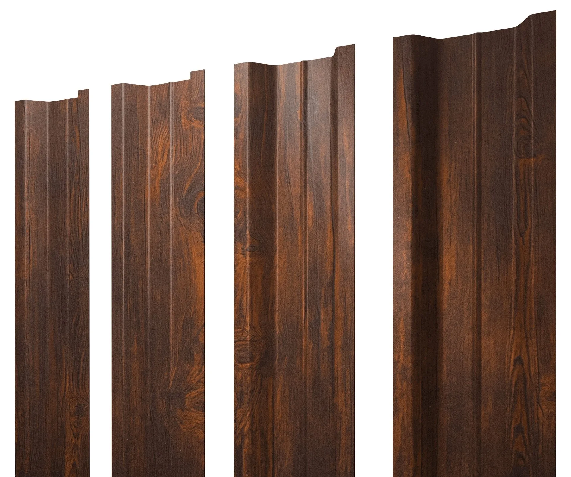 Штакетник П-образный В с прямым резом 0,45 Print Elite Chestnut Wood