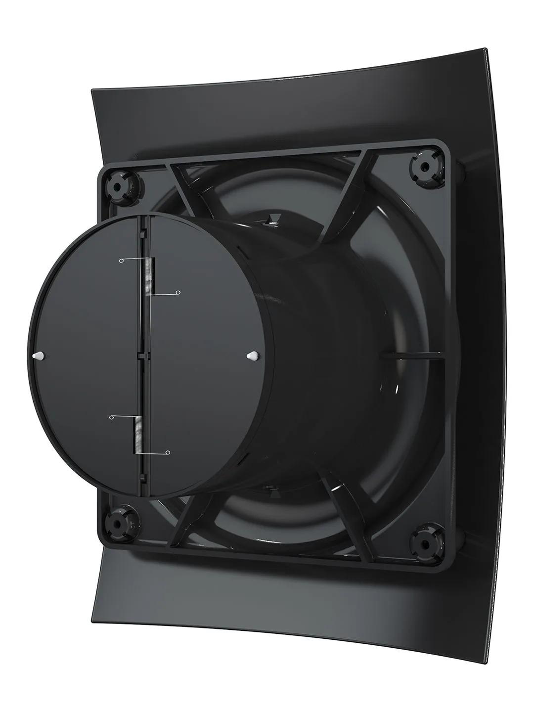 Вентилятор накладной BREEZE D100 обратный клапан Obsidian DICITI