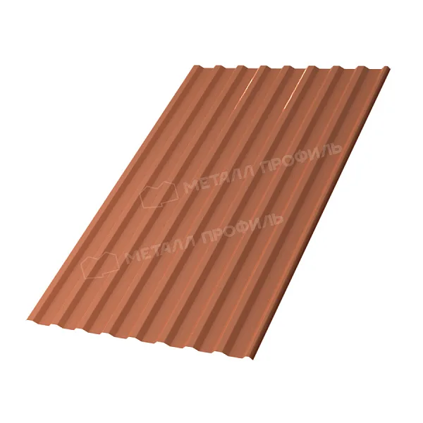 Профлист МЕТАЛЛ ПРОФИЛЬ МП-20x1100-R Металл Профиль (VikingMP E-20-8004-0,5), RAL8004 Коричневая медь