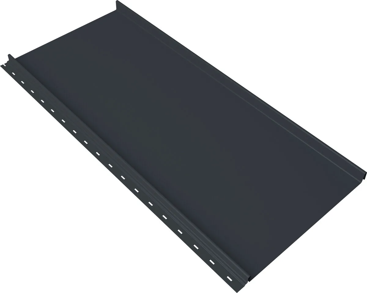 Кликфальц Мини Grand Line 0,45 Drap TwinColor с пленкой на замках RAL 7024 мокрый асфальт