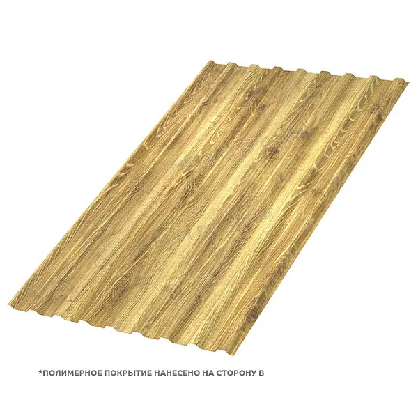 Профлист МЕТАЛЛ ПРОФИЛЬ МП-20x1100-R Металл Профиль (ECOSTEEL_T-01-ЗолотойДуб-0,5), ЗолотойДуб