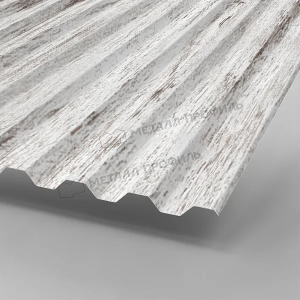 Профлист МЕТАЛЛ ПРОФИЛЬ С-21x1000-A Металл Профиль (ECOSTEEL_MA-01-Беленый Дуб-0,5), Беленый Дуб