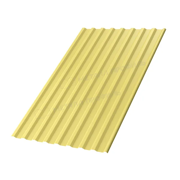 Профлист МЕТАЛЛ ПРОФИЛЬ МП-20x1100-R Металл Профиль (ПЭ-01-1018-0,45), RAL1018 Желтый цинк
