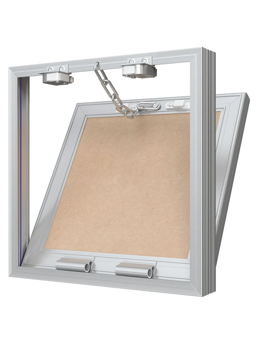Люк ревизионный D Ceramo Base 250х250 скрытый монтаж съемный алюминий EVECS
