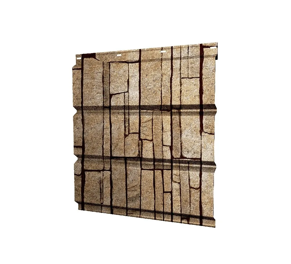 Софит металлический полная перфорация 0,45 Print Elite с пленкой Sand Stone TwinColor