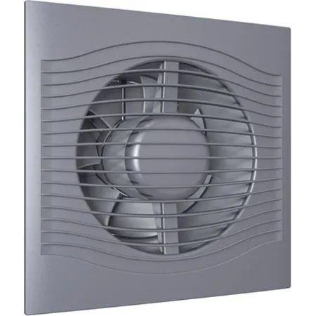 Вентилятор накладной SLIM обратный клапан D125 Dark gray metal DICITI