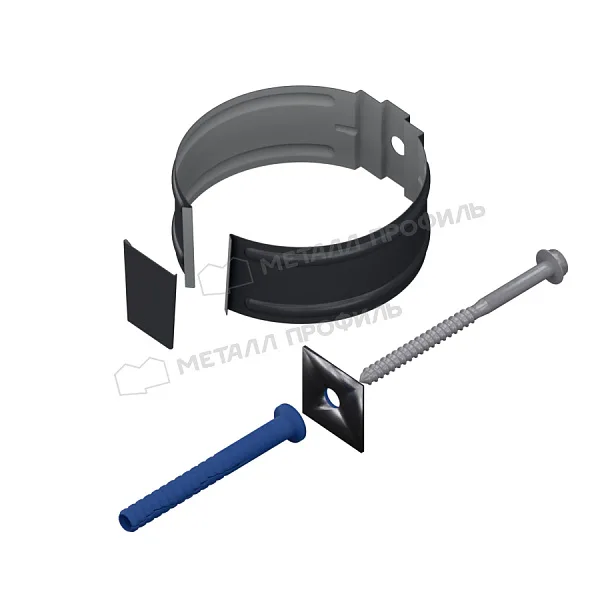 Держатель трубы МЕТАЛЛ ПРОФИЛЬ ПРОЕКТ D150 Ral 7024