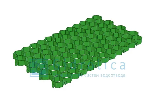 Решетка газонная Gidrolica Эко Стандарт (Eco Standart) 70.40.3,2 пластиковая зеленая