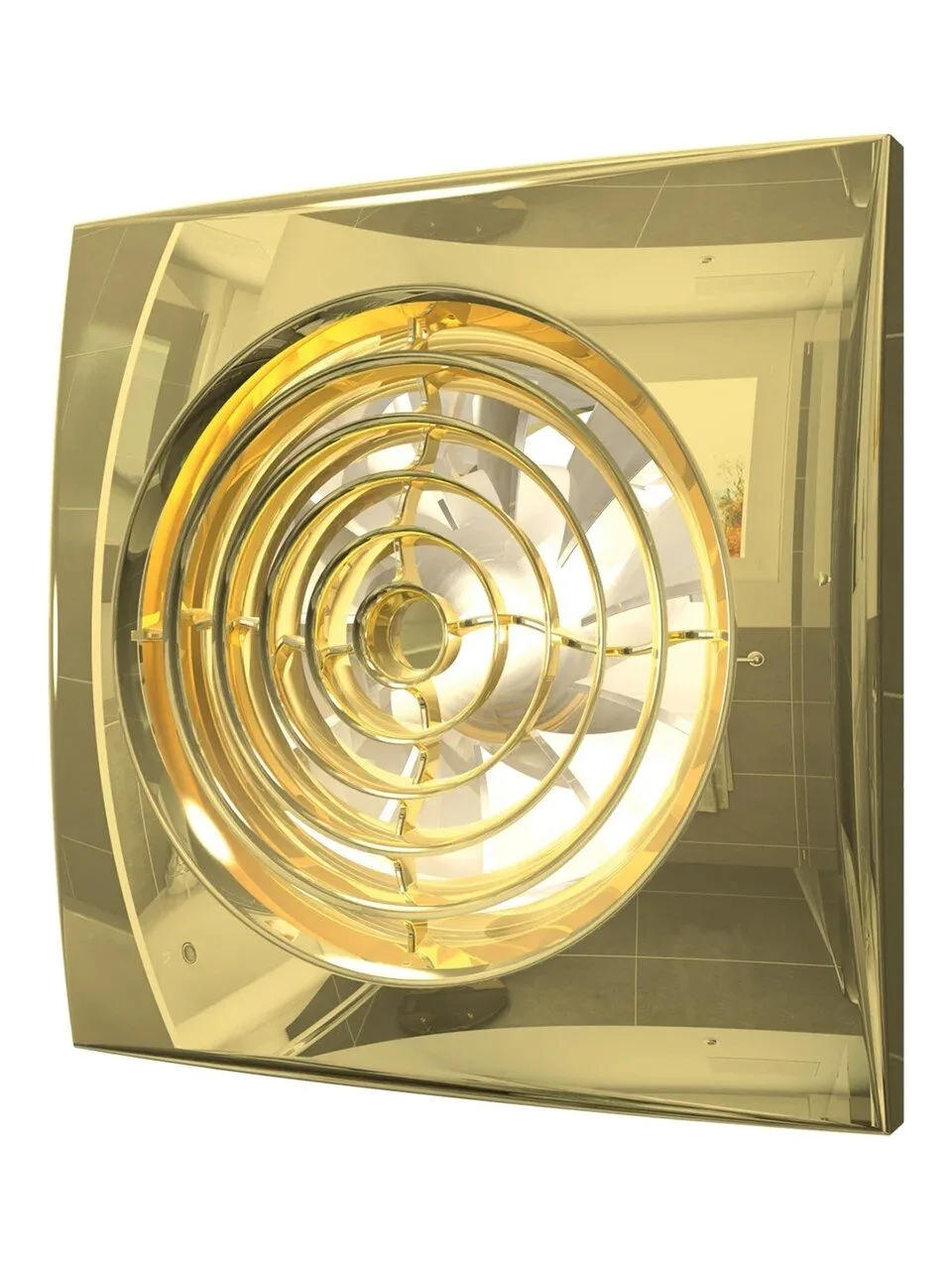 Вентилятор накладной AURA D100 обратный клапан Gold DICITI