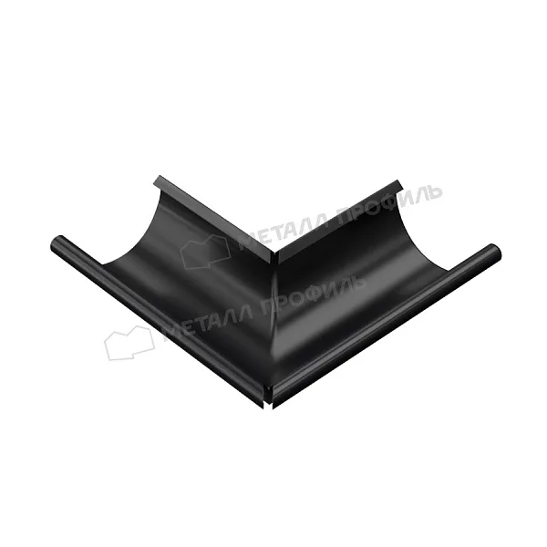 Угол желоба наружный МЕТАЛЛ ПРОФИЛЬ PURMAN BLACK EDITION D125 Ral 9005