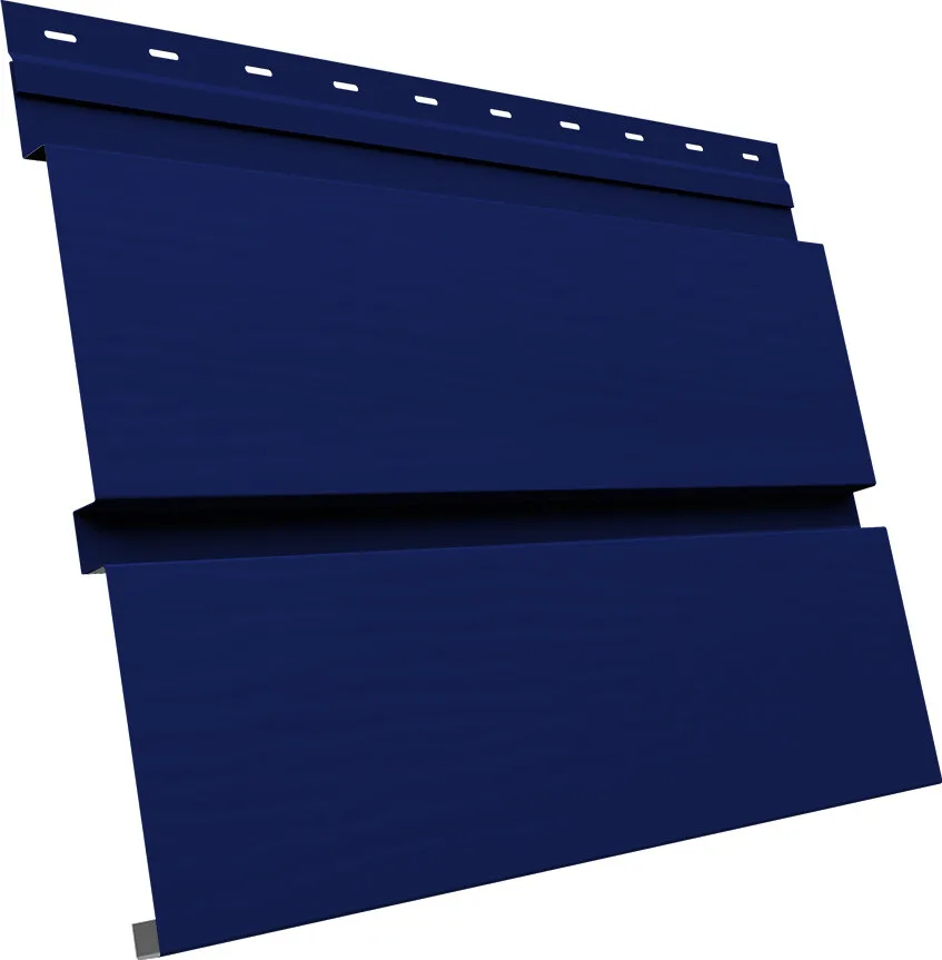 Сайдинг металлический Квадро Брус 3D в01 Grand Line 0,45 ПЭ с пленкой RAL 5002 ультрамариново-синий