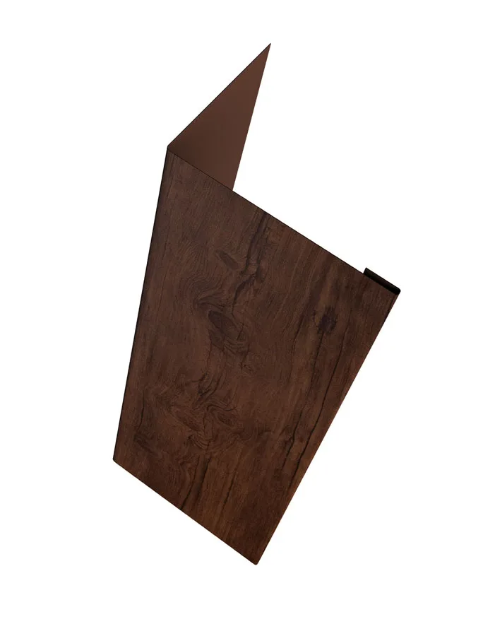 Нащельник (для калиток и ворот) 25х35 жалюзи Milan, Tokyo, Palermo 0,45 Print-Double Premium с пленкой Cherry Wood Fresh (L2,0)