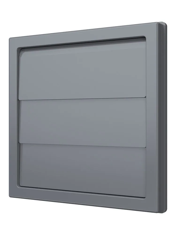 Выход стенной КФ фланец D100 жалюзи 150x150 ASA Gray ERA