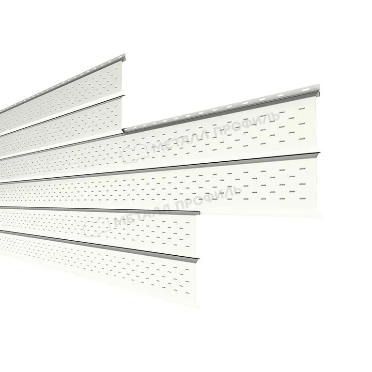 Софит перфорированный L-брус-XL-14х335 (ПЭ-01-9010-0.45)