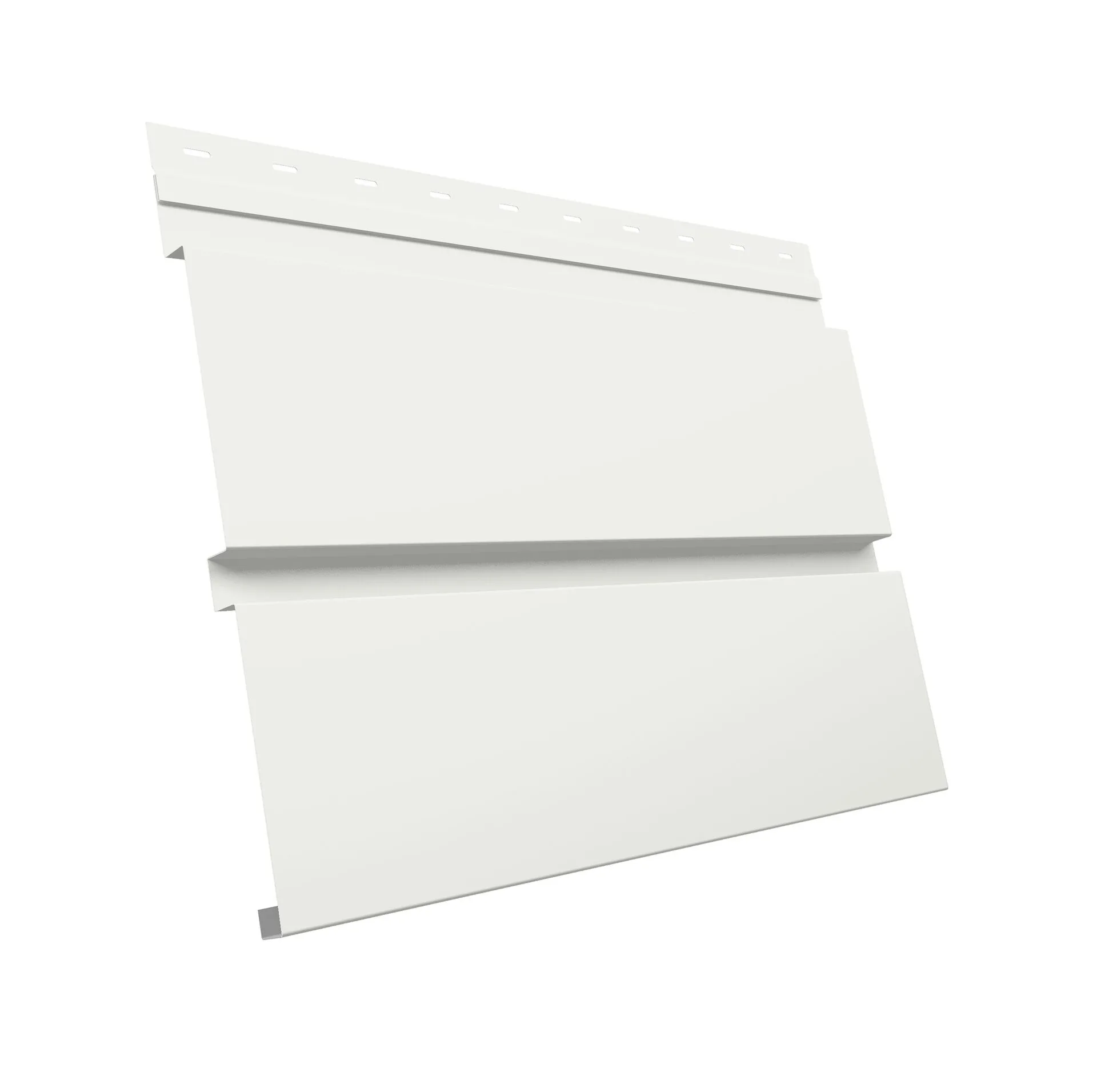 Софит металлический Квадро Брус без перфорации 0,5 Satin с пленкой RAL 9003 сигнальный белый