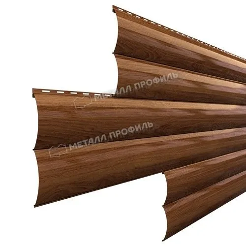 Сайдинг Woodstock-Н-28х330, ECOSTEEL-01-Мореный Дуб-0.5