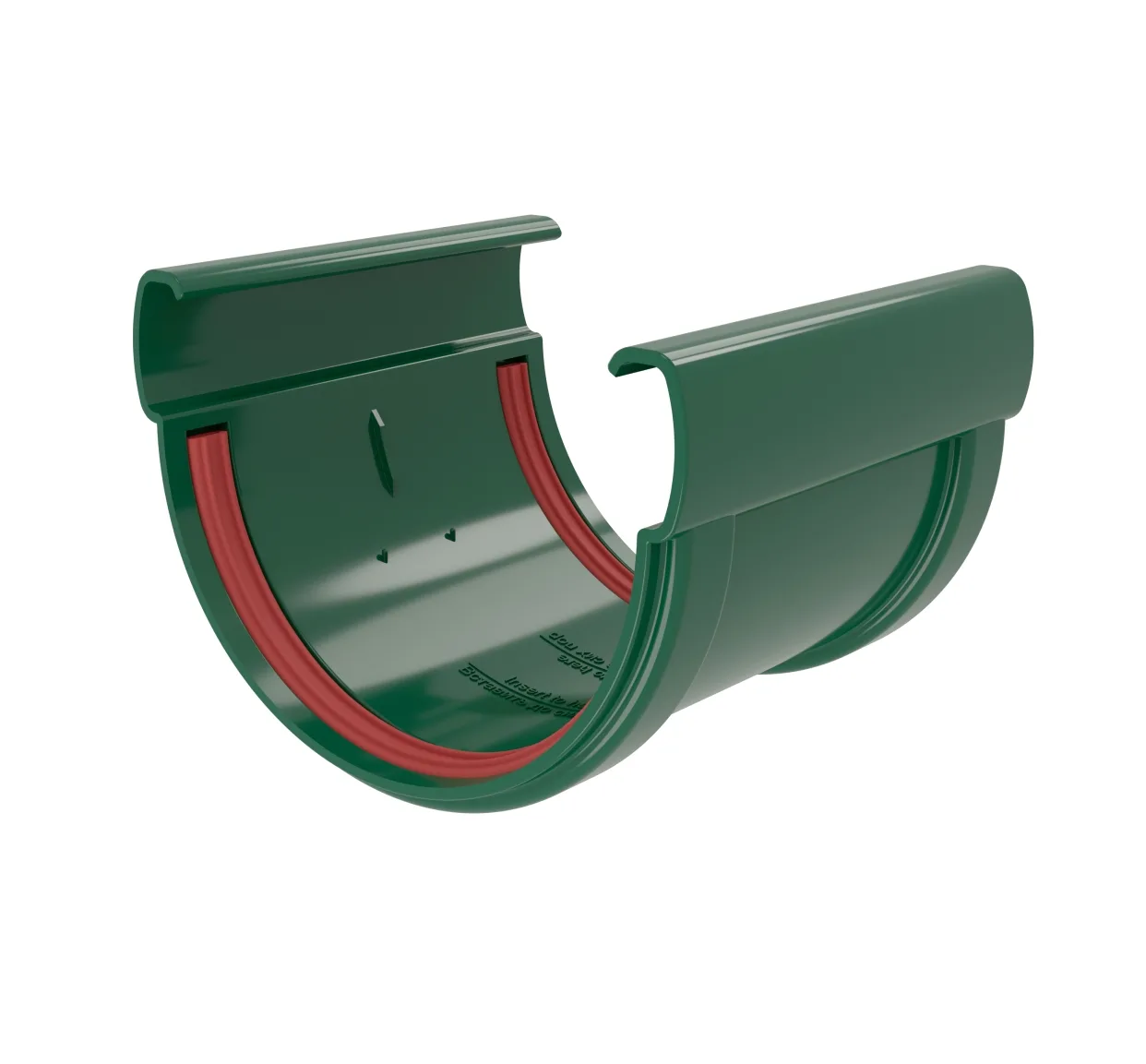 Соединитель желобов Дизайн 135мм ПВХ Grand Line RAL 6005 зеленый