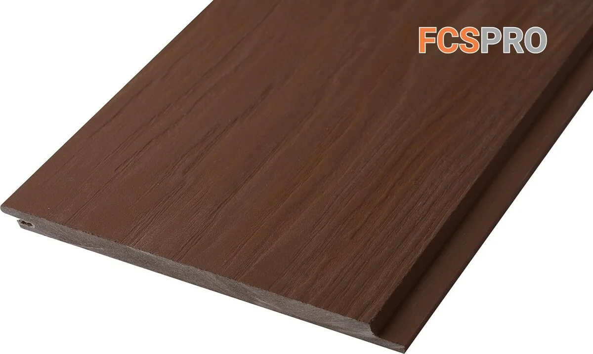 Фиброцементный сайдинг 190х10мм FCSPRO Вуд Клик F21 коричневая глина (3м)
