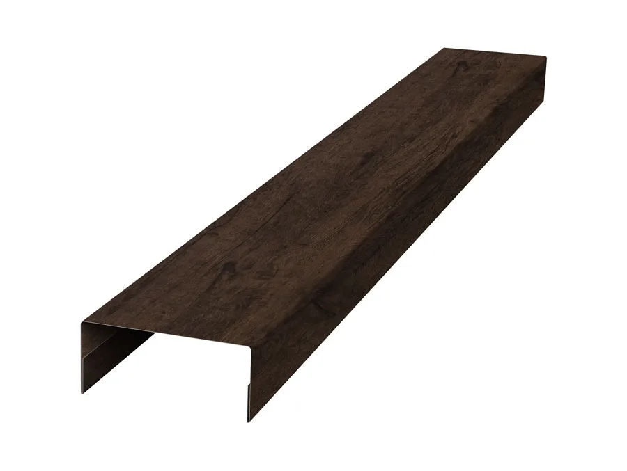 Крышка забора для горизонтального монтажа штакетника 0,45 Print-Double Elite Antique Wood (3м)