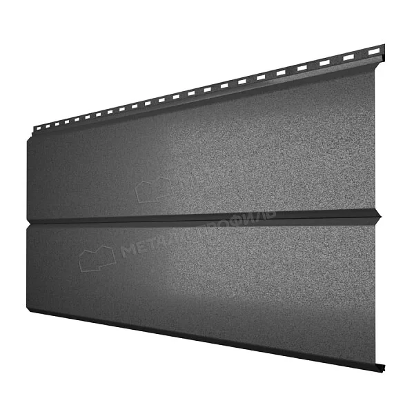 Сайдинг МЕТАЛЛ ПРОФИЛЬ Lбрус-XL-14х335 (VALORI-20-Темный Сланец-0.5)