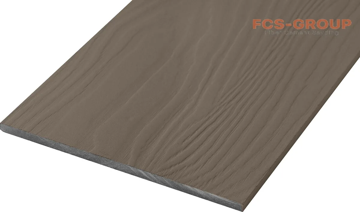 Фиброцементный сайдинг 190х8мм FCSPRO Вуд F64 серая глина (3м)