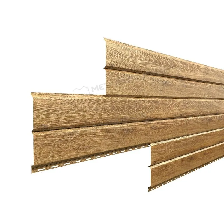 Сайдинг L-брус-15х240, ECOSTEEL-01-Золотой Дуб-0.5