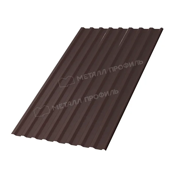 Профлист МЕТАЛЛ ПРОФИЛЬ МП-20x1100-R Металл Профиль (VikingMP E-20-8019-0,5), RAL8019 Серо-коричневый