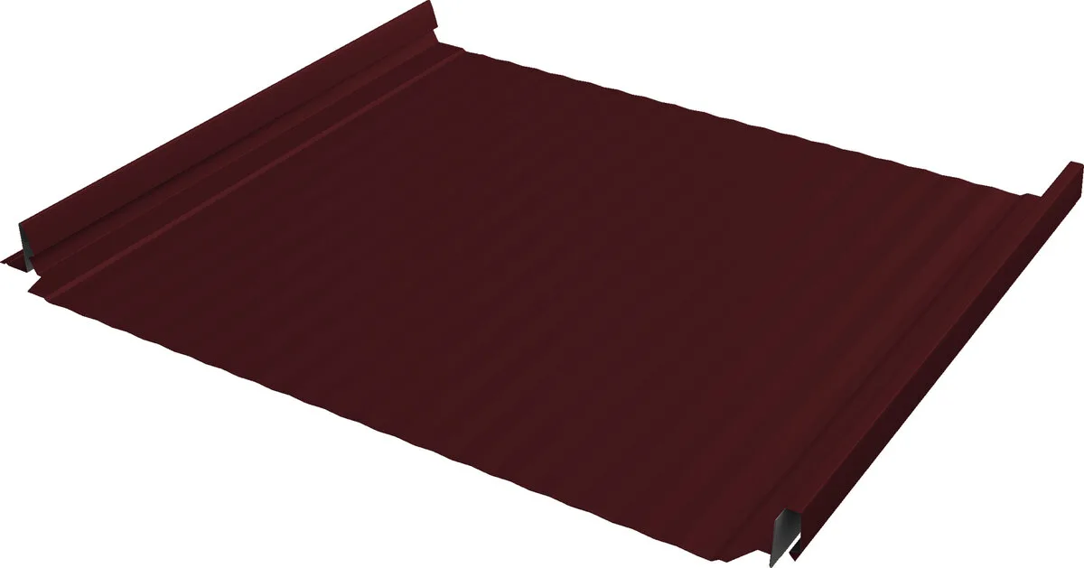 Кликфальц Про Гофр Grand Line 0,45 Drap СТ с пленкой на замках RAL 3005 красное вино