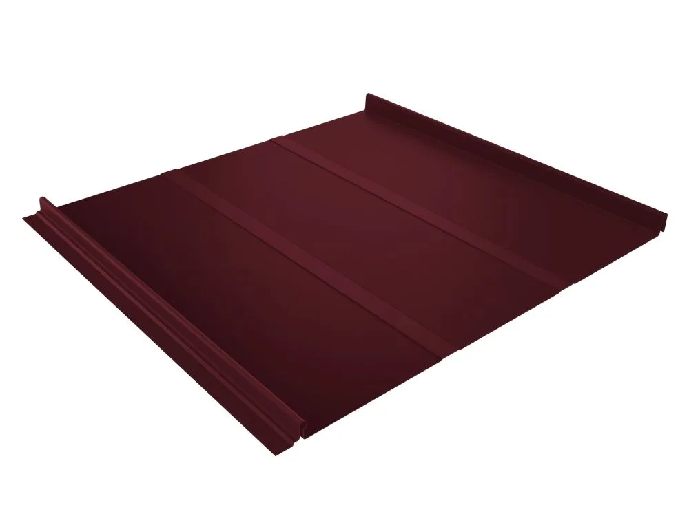 Кровля фальцевая Кликфальц Line Grand Line 0,5 Velur RAL 3005 красное вино