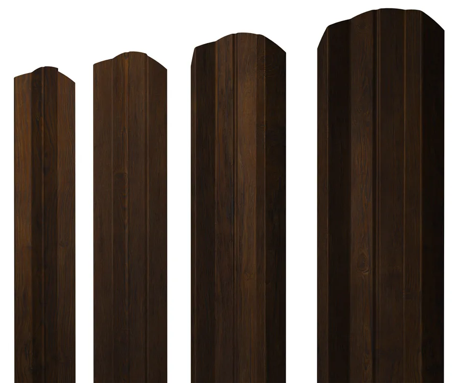 Штакетник М-образный А фигурный 0,45 Print Elite Chestnut Wood