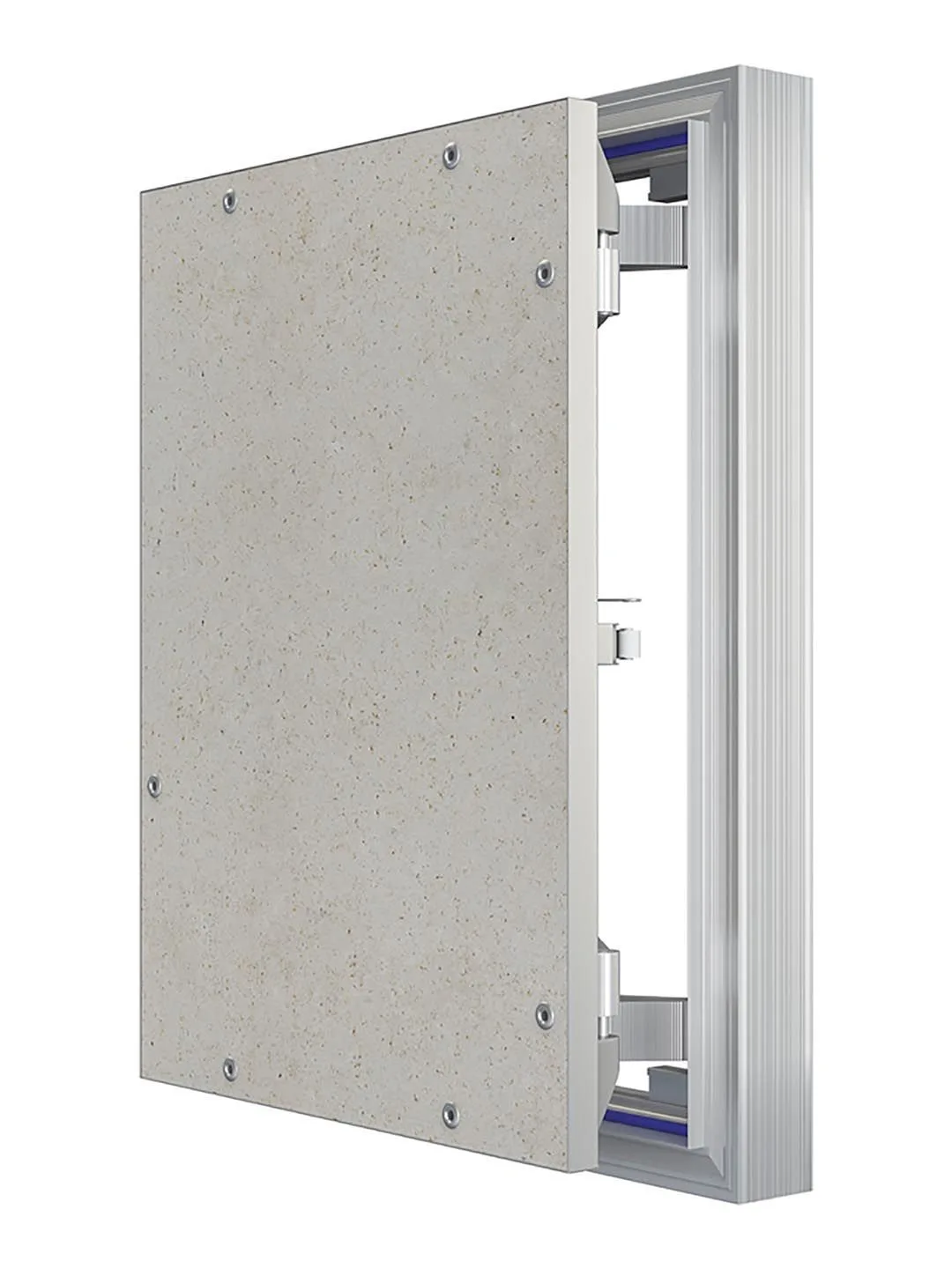 Люк ревизионный D Ceramo Optimum 300х400 скрытый монтаж петля алюминий EVECS